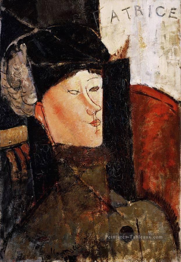 portrait de beatrice hastings 1916 1 Amedeo Modigliani Peintures à l'huile